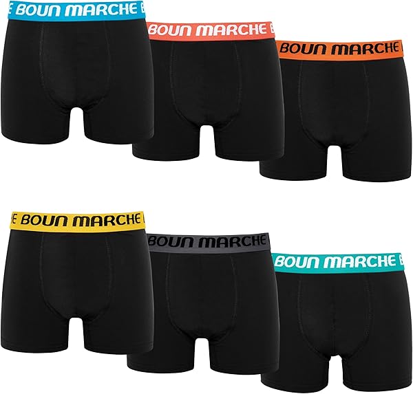 BOUN MARCHE Erkek Boxer Likralı Premıum 6'lı Kutu BM-CLR