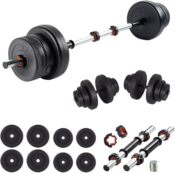 Ecgspor 32 KG Multifonksiyonel Halter Seti ve Dambıl Seti Ağırlık Fitness Seti