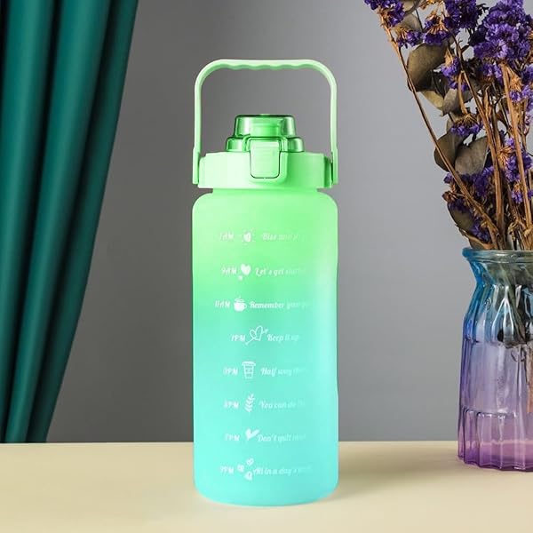 Voit 120 Motivasyon Su Matarası - Su Şisesi - Stickerlı Suluk 2 lt - Yeşil BPA İçermez