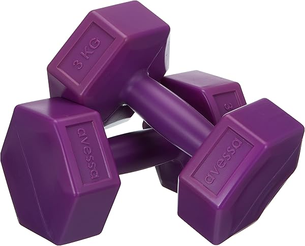 Avessa 3 kg Plastik Dambıl Set, Mor