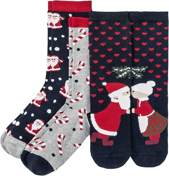 3'lü Tatlı Noel Çorapları, Noel baba, Noel anne, Noel şekeri, Yeni Yıl Hediyesi, Christmas Hediyesi, Sevdiklerinize Yılbaşı S