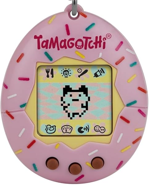 TAMAGOTCHI Bandai Benekli Gövde Shell Zincirli - Sanal Gerçeklik Evcil Hayvanı, Gül 42942NBNP