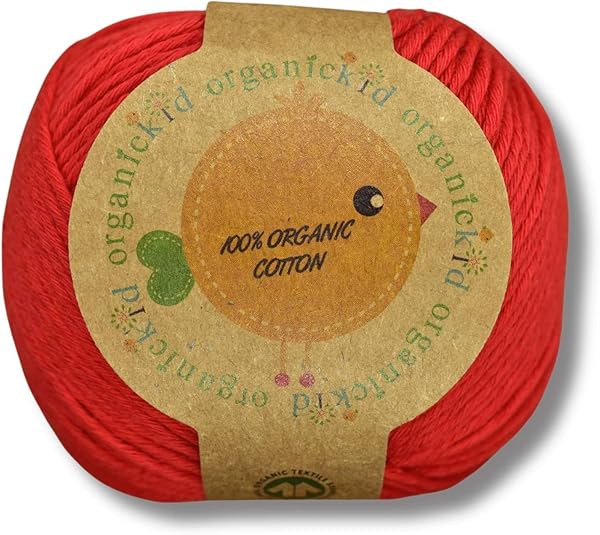 OrganicKid Organik Pamuk Amigurumi Punch 50 gr El Örgü Ipi Kırmızı