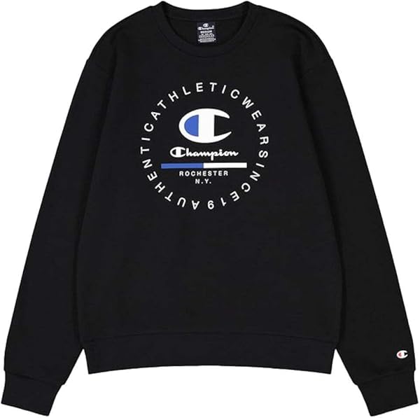 Champion Baskılı Bisiklet Yaka Sweatshirt, Erkek