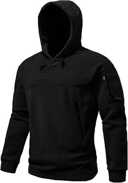 Ghassy Co. Erkek Military Sport Warm Outdoor Kapüşonlu Polar Ceket