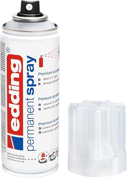 edding 5200 permanent akrilik sprey boya parlak vernik - 200 ml