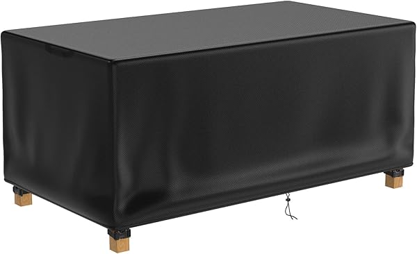 Delixike Bahçe mobilyası örtüsü, su geçirmez, rüzgar geçirmez, yırtılmaz, dış mekanlar için, rattan küp seti, 420D Oxford kum