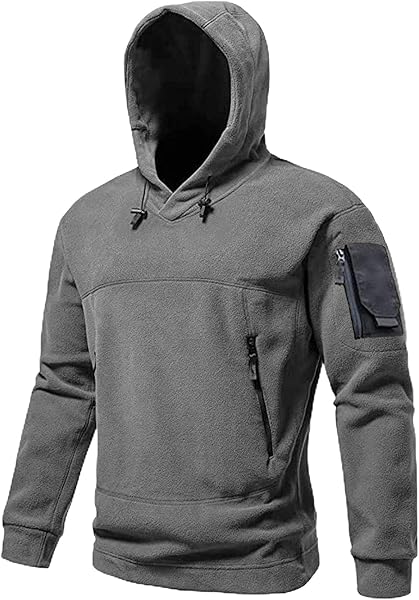 Ghassy Co. Erkek Military Sport Warm Outdoor Kapüşonlu Polar Ceket