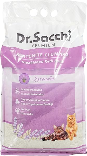 Dr.Sacchi Lavanta Kokulu Bentonit Kedi Kumu 10 Lt