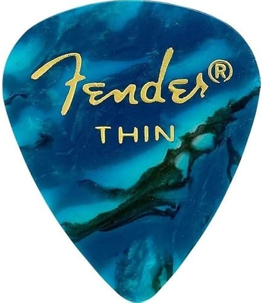 Fender 351 Premium Celluloid Picks Ocean Turquoise - Thin - 1 Adet Pena