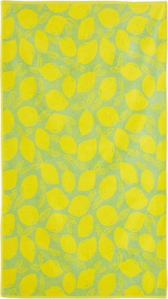 DeFacto Kadın Limon Desenli Pamuklu Plaj Havlu