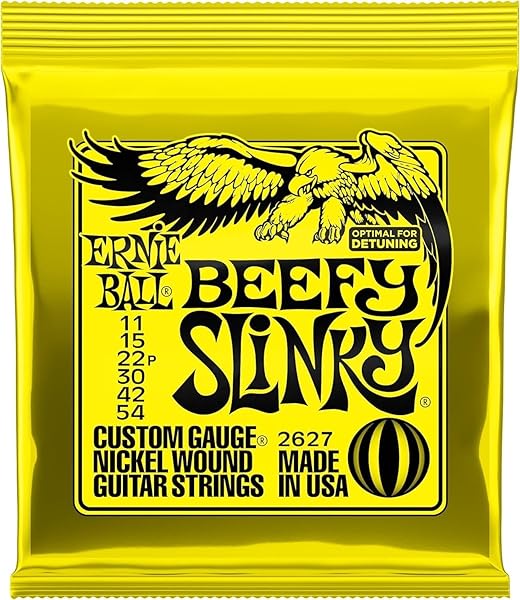Ernie Ball Beefy Slinky Nickel Wound Electric Guitar Strings - 11-54 Gauge