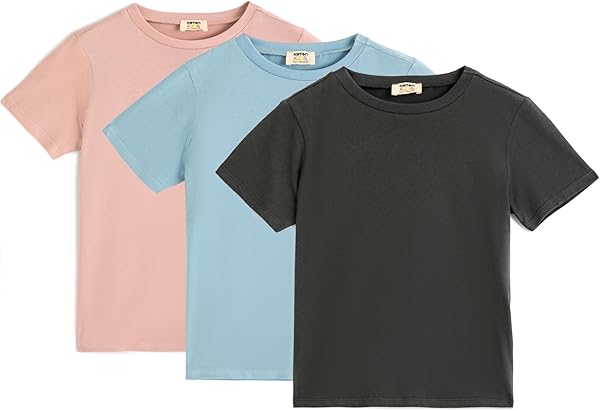 Koton 3'lü Bisiklet Yaka Basic Tişört Tişört Erkek çocuk
