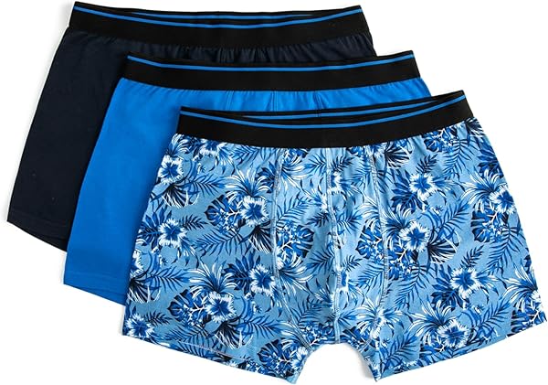 3'lü Boxer Seti Çiçekli Baskılı Çok Renkli