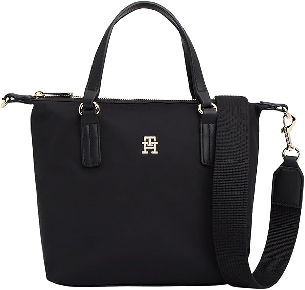Tommy Hilfiger POPPY SMALL TOTE Kadın Çanta, Siyah, Tek Beden