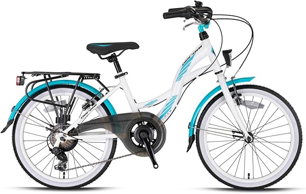 GERONI Galaxy - 20" City - 12" - 7 Vites - V.B. - Beyaz/Turkuaz