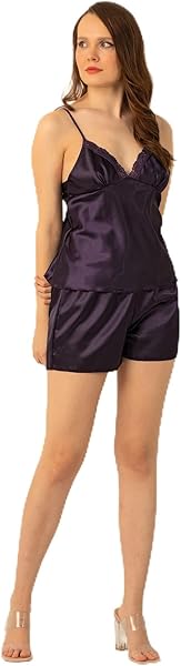 DoReMi Saten Dantelli Ayarlanabilir Askılı Şortlu Takım