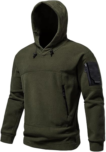 Ghassy Co. Erkek Military Sport Warm Outdoor Kapüşonlu Polar Ceket
