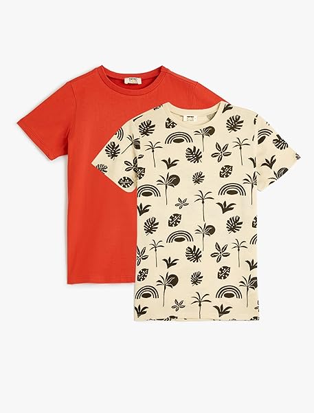 Koton 2'li Bisiklet Yaka Basic Tişört Tişört Erkek çocuk