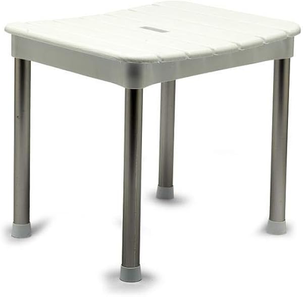 Primanova M-KV33-01 Okaliptus Tabure, Maks. 100 kg Kapasite, 37 x 34 x 30 cm, Beyaz