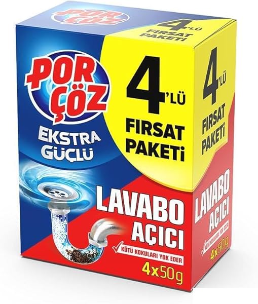PORÇÖZ Lavabo Açıcı Granül 12 x 200 Gr