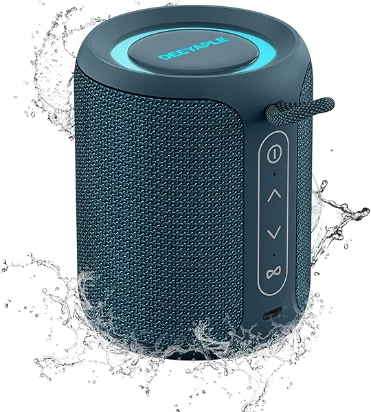 Deeyaple Bluetooth hoparlör, küçük, taşınabilir müzik kutusu, 5.3 IPX7, su geçirmez, kablosuz, stereo eşleştirme, eller serbe
