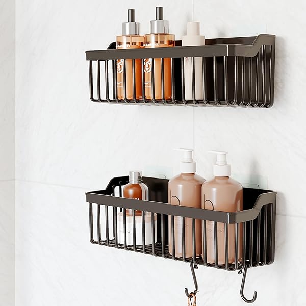 Banyor Yapışkanlı Banyo Rafı, 2'li Banyo Düzenleyici, Duş Rafı Organizer Şampuanlık, Duşakabin Rafı, Banyo Organizeri, Banyo 