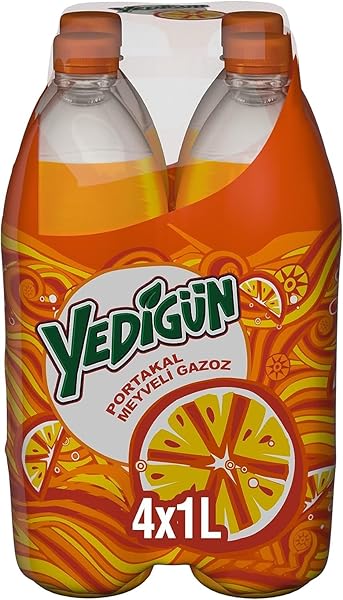 Yedigün Portakal Meyveli Gazoz Pet (4 x 1 L)
