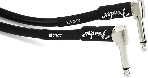 Fender Kablo Professional Serisi, 0,9 m, siyah, 2 x açılı