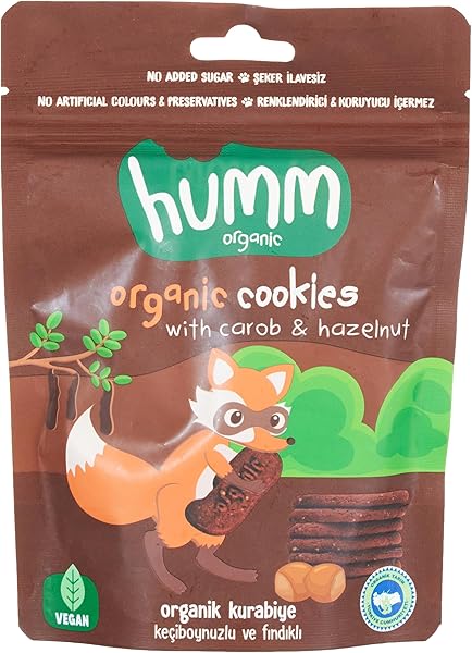 Humm Organic Keçiboynuzlu Fındıklı Vegan Kurabiye 1 Paket(55 Gr x 1 Adet)