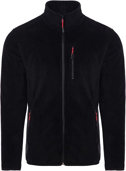 Ghassy Co. Erkek Pro Rüzgar Geçirmez 5 Cepli Outdoor Tam Fermuarlı Polar Ceket