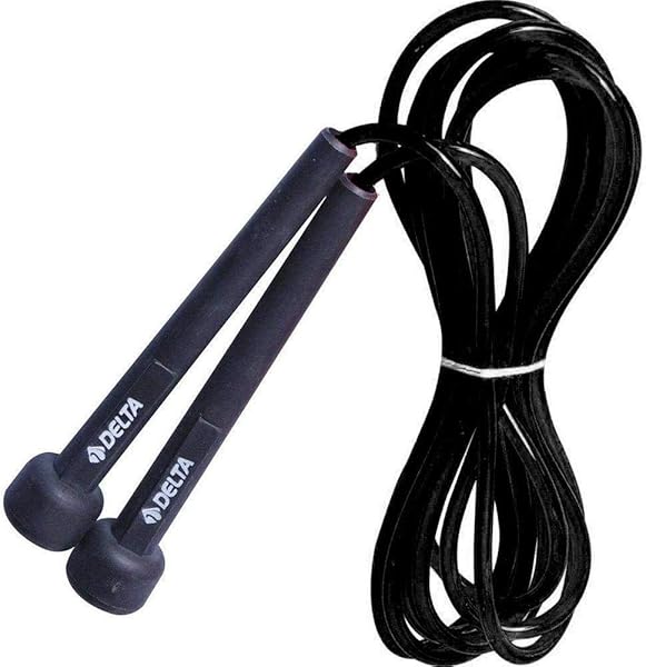 Delta Uzunluğu Ayarlanabilir Deluxe Atlama İpi,Siyah