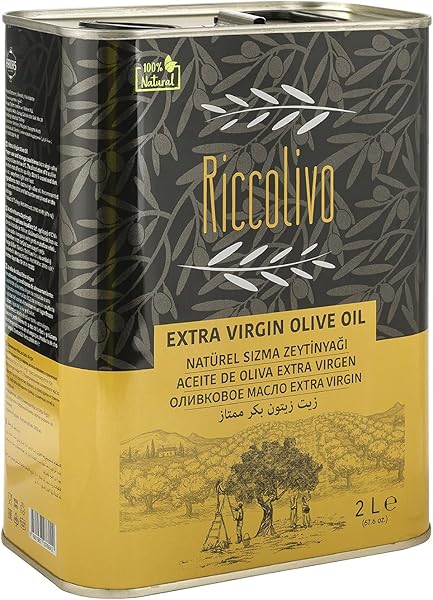 Riccolivo Premium Natürel Sızma Zeytinyağı 2 L Teneke - Erken Hasat - Soğuk Sıkım - Terraolivo'da 2022 Prestij Altın Ödülü - 