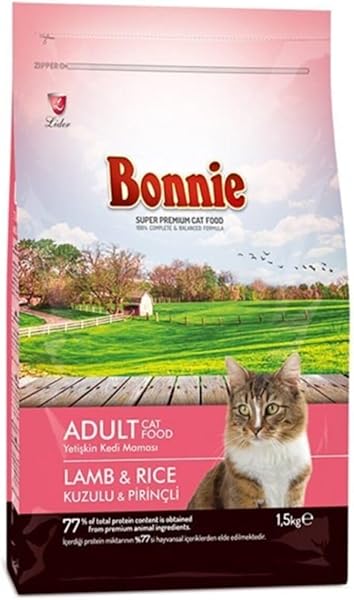 Bonnie-Kuzu Etli Yetişkin Kedi Maması 1,5 kg