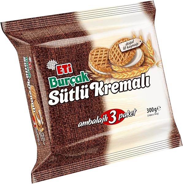 Eti Burçak Kremalı Bisküvi 3 x 100 g