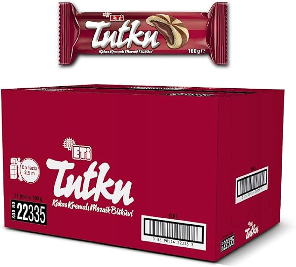 Eti Tutku Kakao Kremalı Mozaik Bisküvi 100 g x 24 Adet