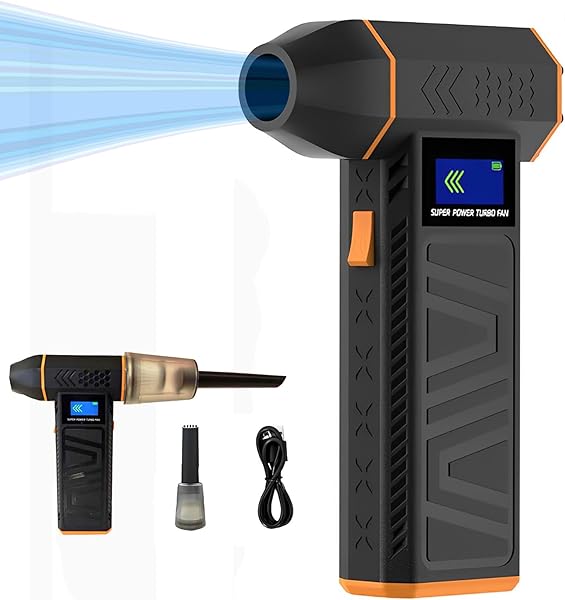 lmoikesz Mini Jet Fan Turbo 2'si 1 Arada Jet Kuru Üfleyici ve Vakum Temizleyici 130000RPM Dijital Ekran 4 Hızlı Elektrikli Fa