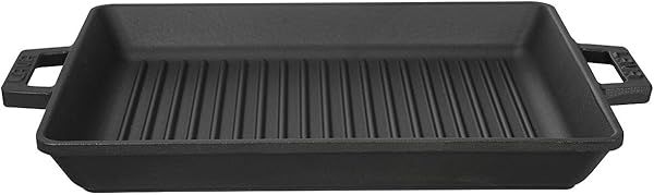 Lava Metal Kulplu Döküm Izgara Tava, 26x32 cm, Siyah