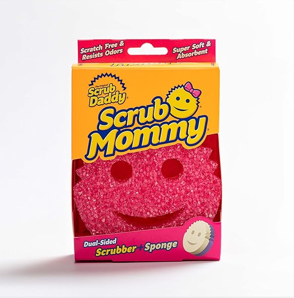 Scrub Daddy Scrub Mommy, Pembe-Mor, Tekli Paket