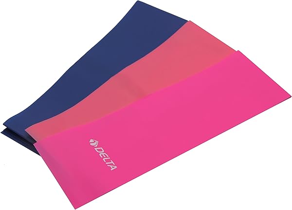 Delta 3 'lü Pilates Bandı Egzersiz Direnç Lastiği,90 x 7,5 Cm