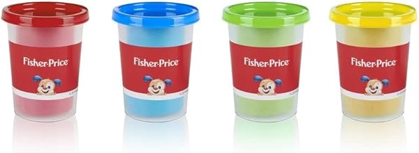 Fisher Price Oyun Hamuru, Sarı, Yeşil, Kırmızı, Mavi Hamur, 4'lü Paket - (4 x 100 gr)