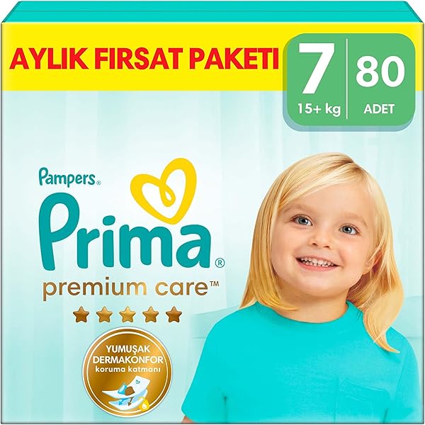 Prima Bebek Bezi Premium Care 7 Numara 80 Adet Aylık Fırsat Paketi