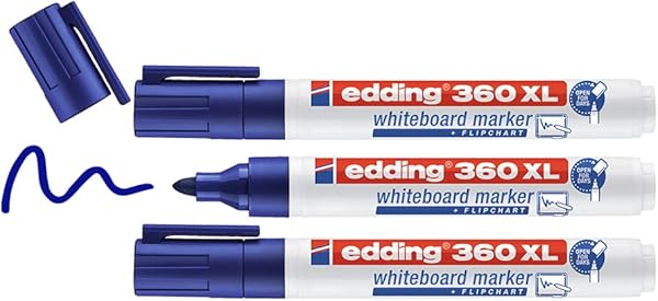 edding 360 xl beyaz yazi tahtasi kalemi, Mavi