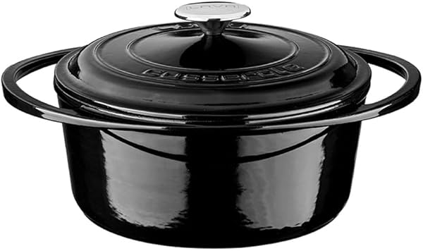 Lava Metal Heritage Serisi - Döküm Tencere, Yuvarlak, 24 cm, Siyah