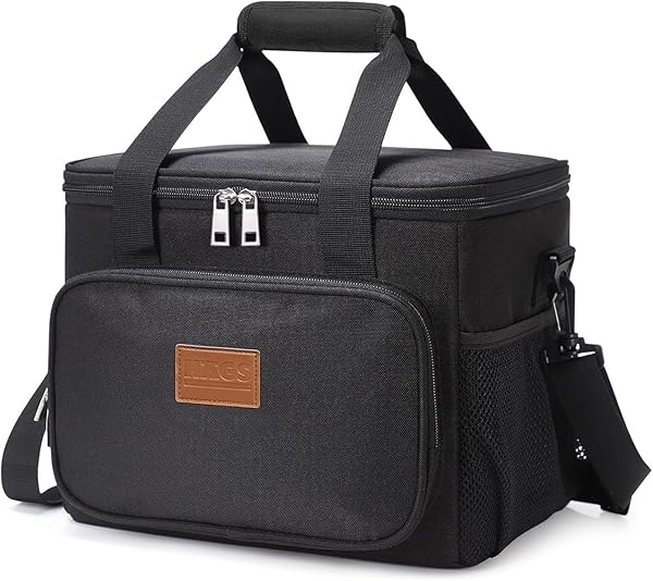 HAEGS Termal Çanta, Soğuk Sıcak Tutucu Yalıtımlı Beslenme Çantası, Soğutucu Buzluk Yemek Çantası 8,5L - Siyah