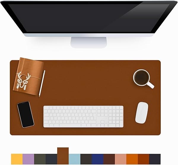 Modica® Lindos - Deri Mat, Masa Pedi, Büyük Mouse Pad, Ofis için Mat, Su Geçirmez Mat, Ofis ve Ev için Deri Pedi, Gaming Masa