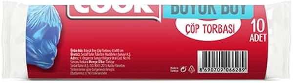 Cook Çöp Torbası Büyük Boy 65 x 80 cm (1 x 10 Adet)