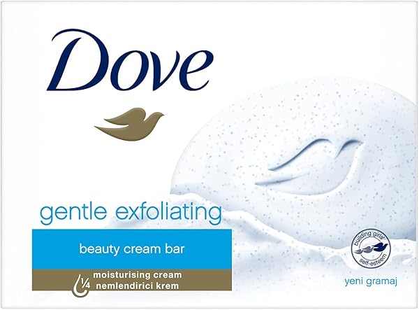 Dove Beauty Cream Bar Katı Güzellik Sabunu Gentle Exfoliating Nemlendirici Etkili, 90 g