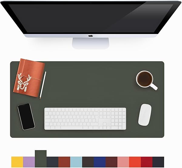 Modica® Lindos - Deri Mat, Masa Pedi, Büyük Mouse Pad, Ofis için Mat, Su Geçirmez Mat, Ofis ve Ev için Deri Pedi, Gaming Masa