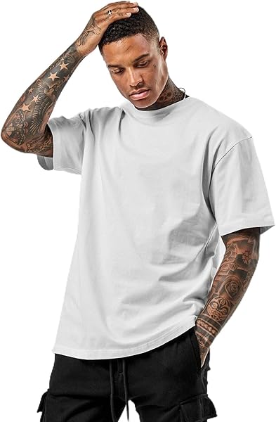 TrendSeninle Erkek Oversize Beyaz Tshirt